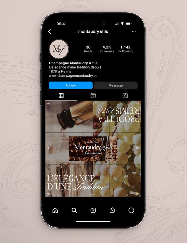 Feed Instagram de Montaudry & fils.