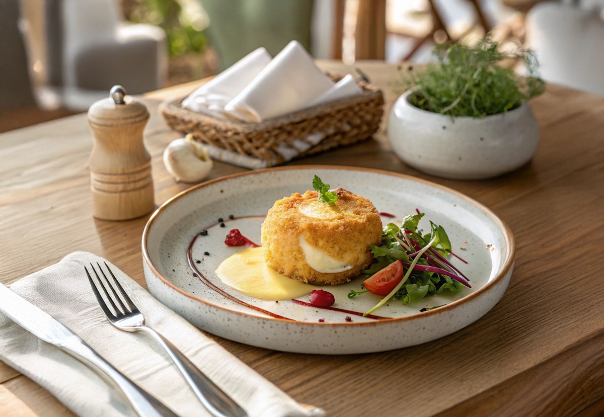 a cup of coffee sits on a table with silverware