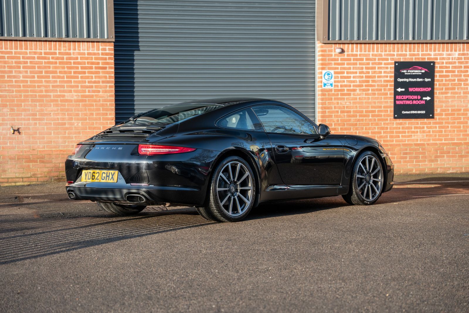 black porsche right back corner