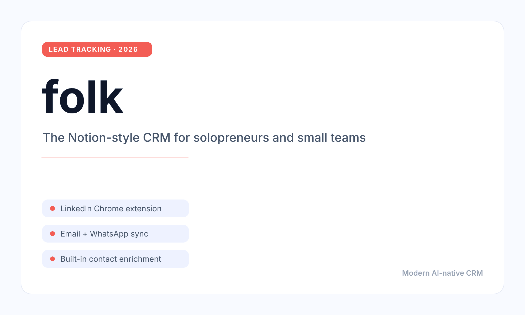 Folk: the Notion-style CRM for solopreneurs and small teams