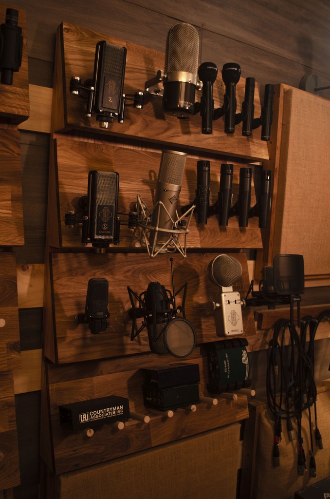 Grand parc de micro en studio de musique à Bordeaux