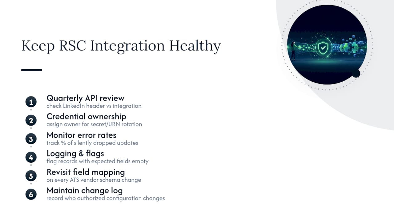 Best Practices for Keeping the Integration Running — overview diagram