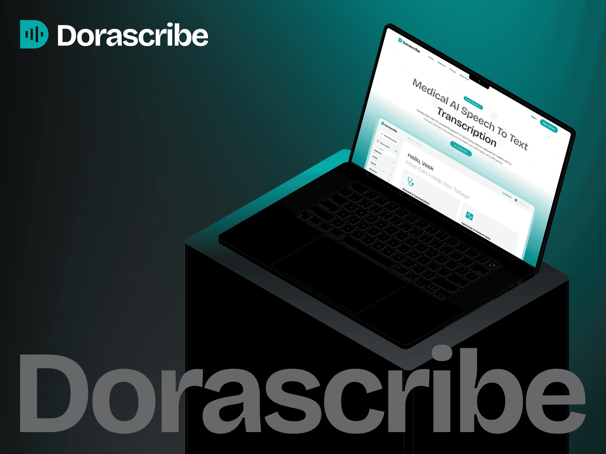 mock image of the website