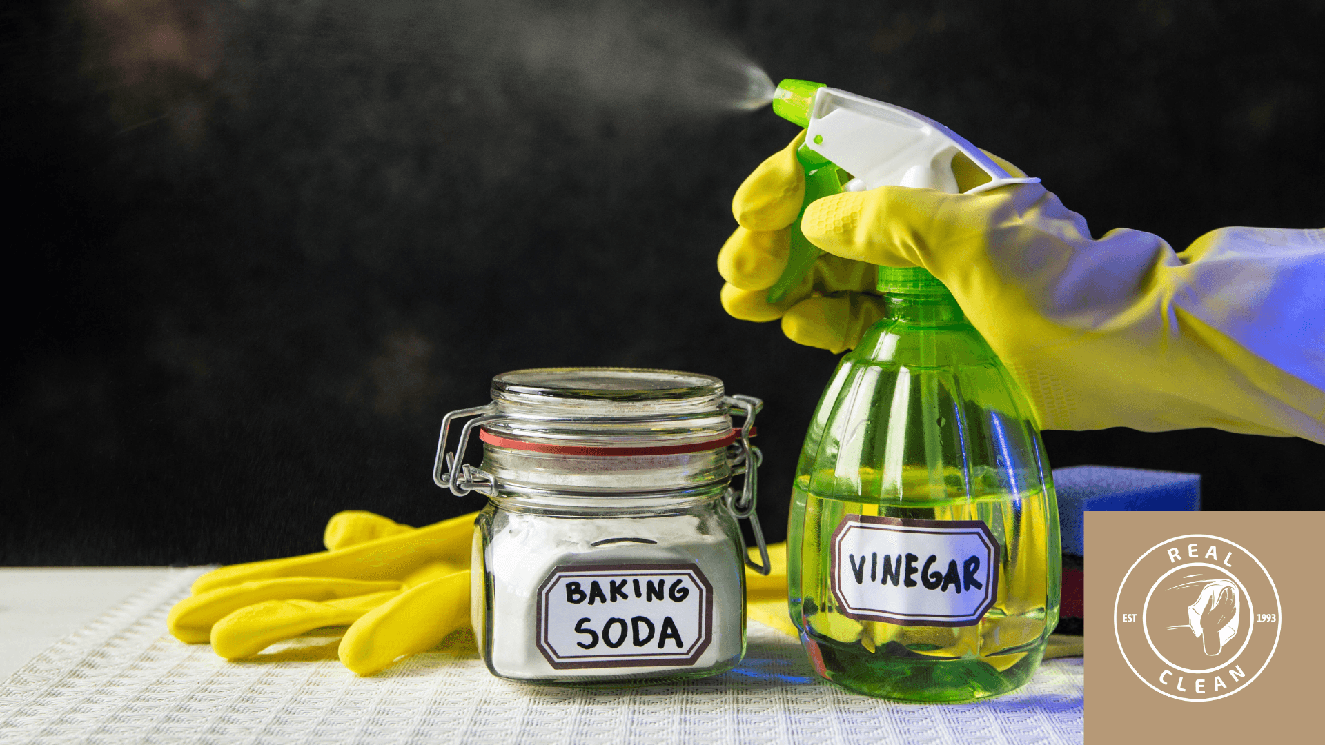 Vinegar and baking soda for cleaning