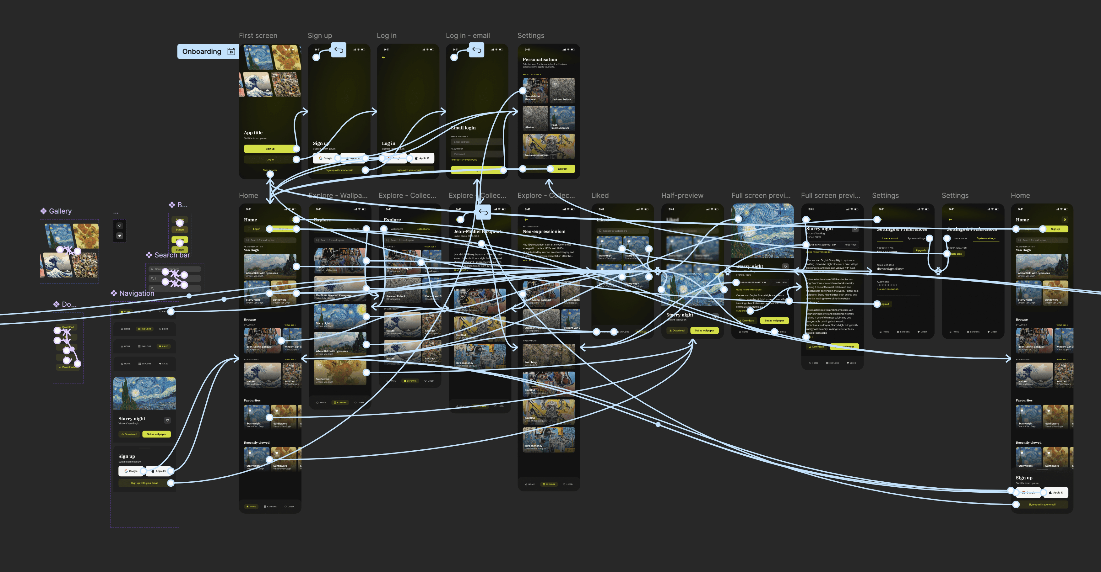 Wallpaper app figma file