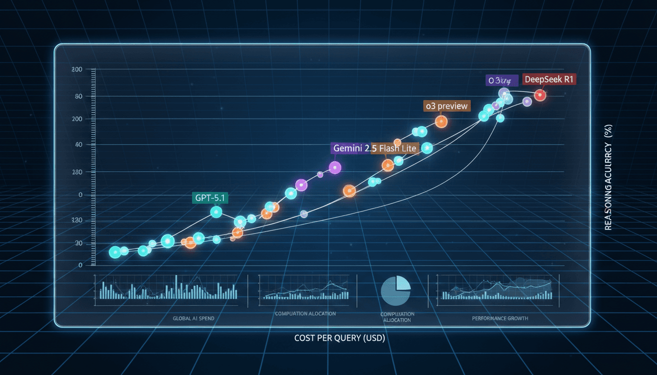 Pareto scatter plot showing ARC-AGI-1 accuracy versus per-question cost