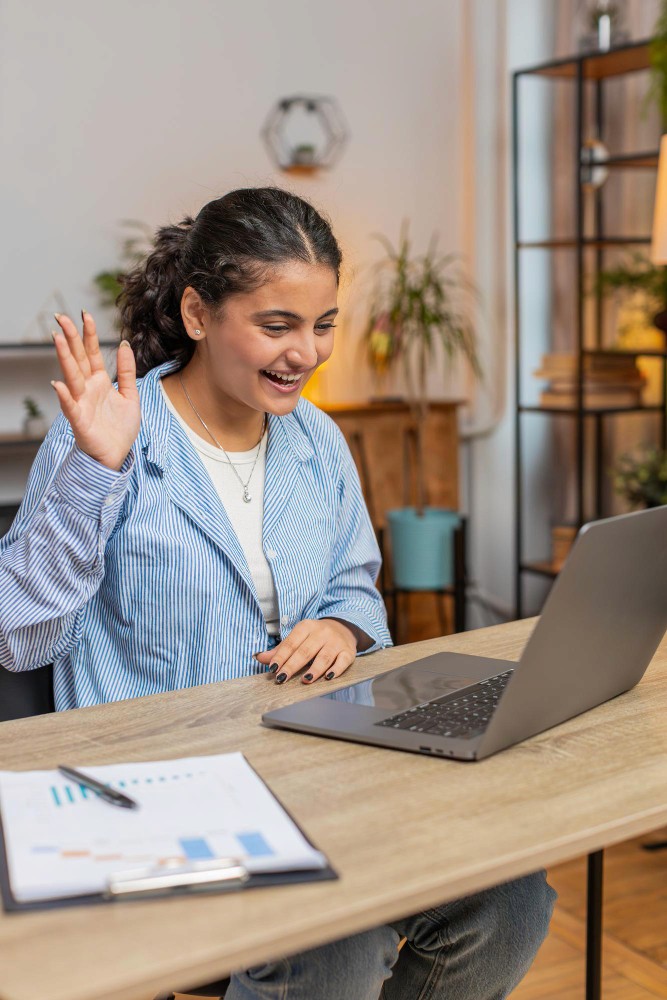 Woman looking at camera