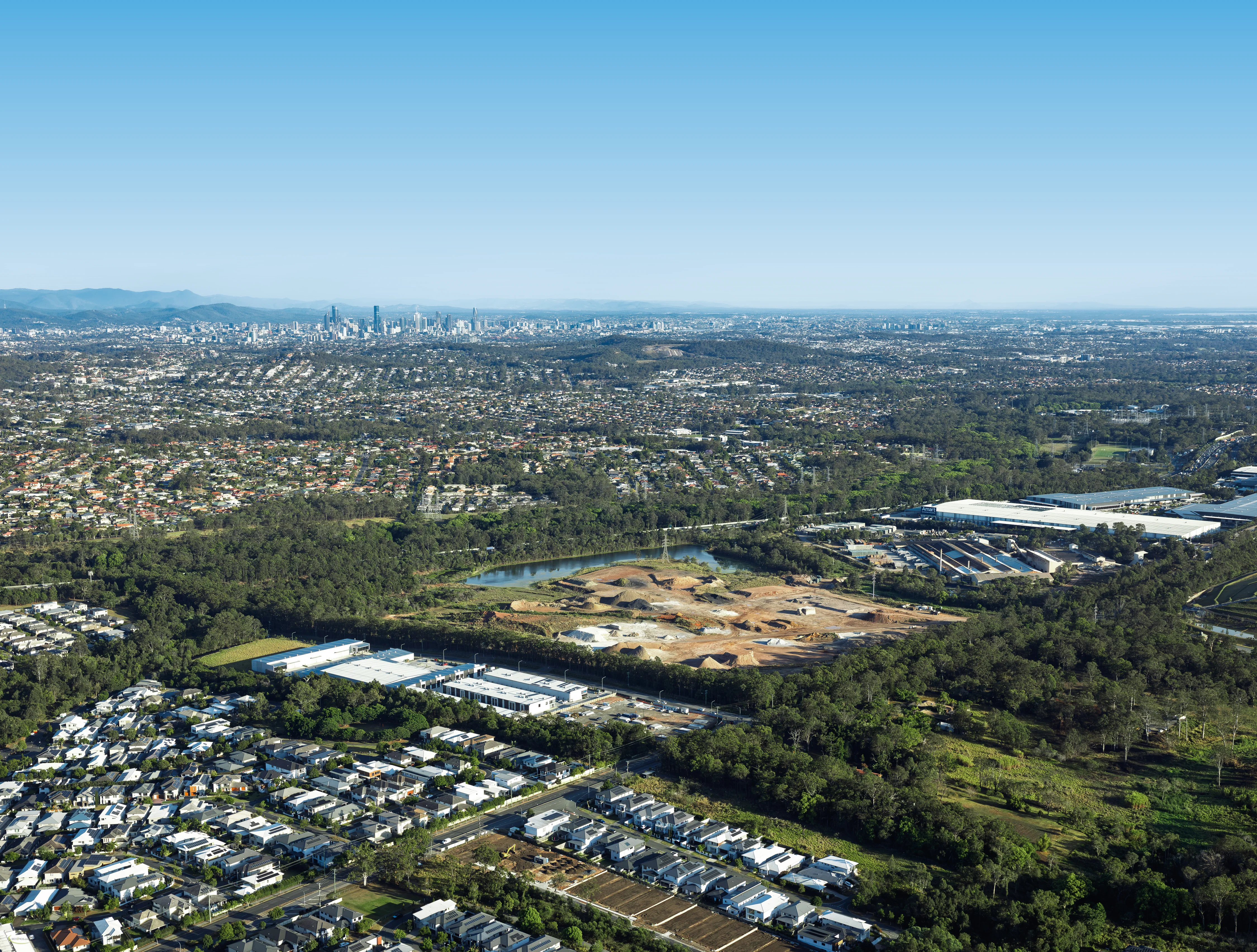 Aerial view of the Acacia Junction warehouse development