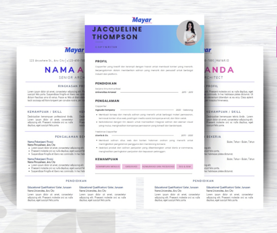 template resume cv gratis ms word