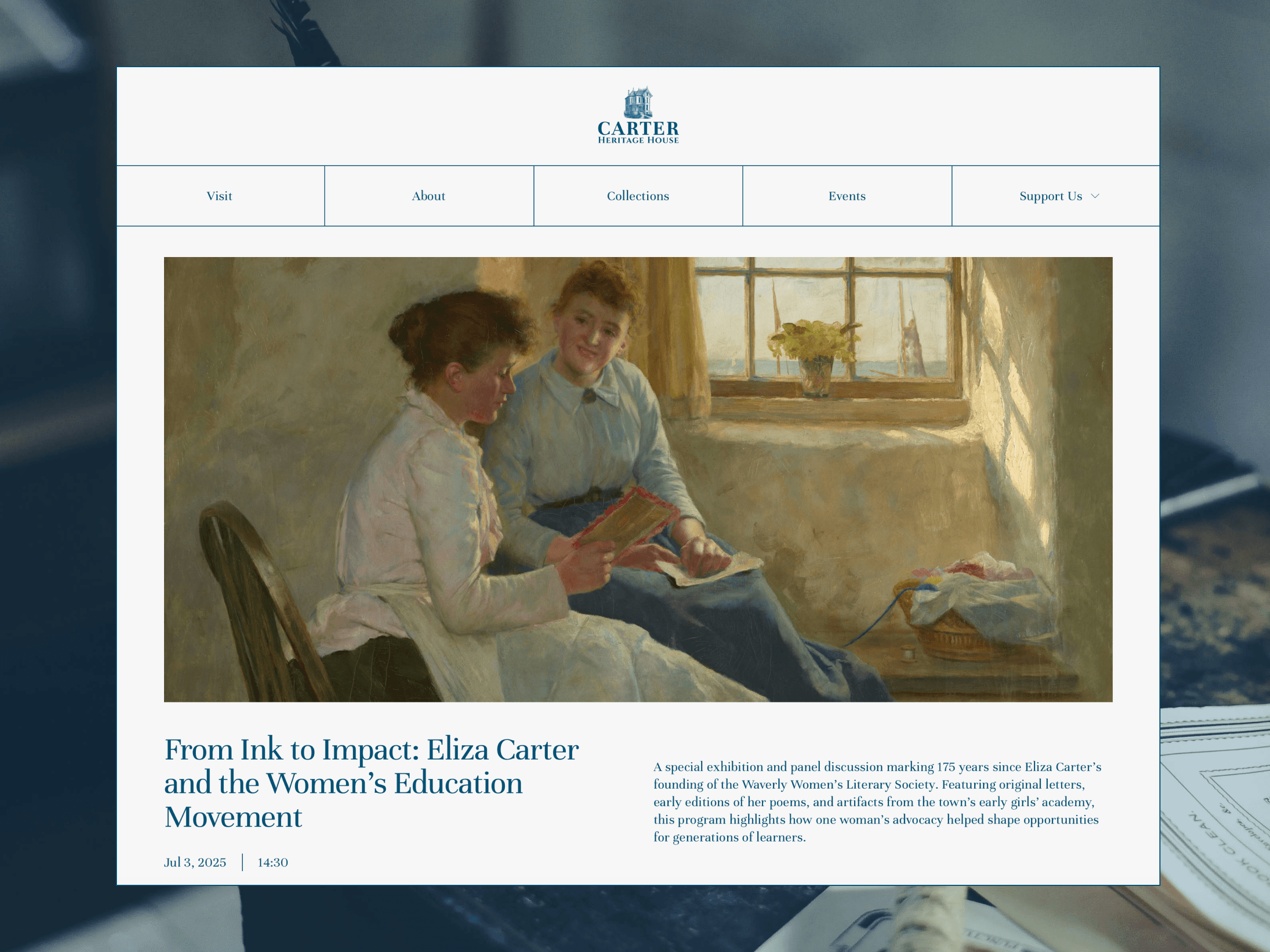 Multipage display of website design