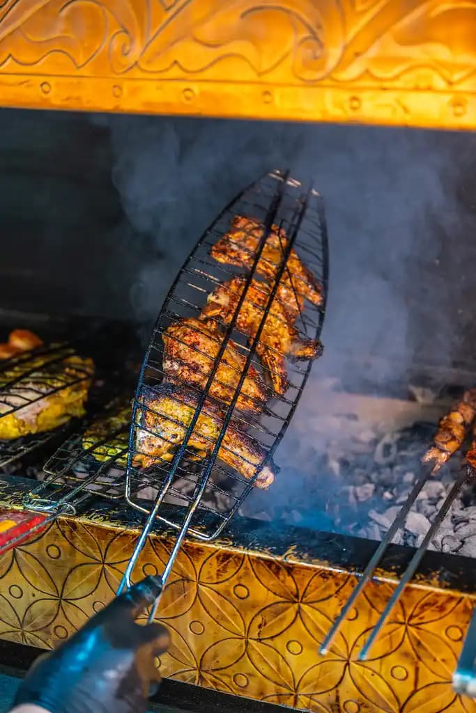 someone is getting ready to eat