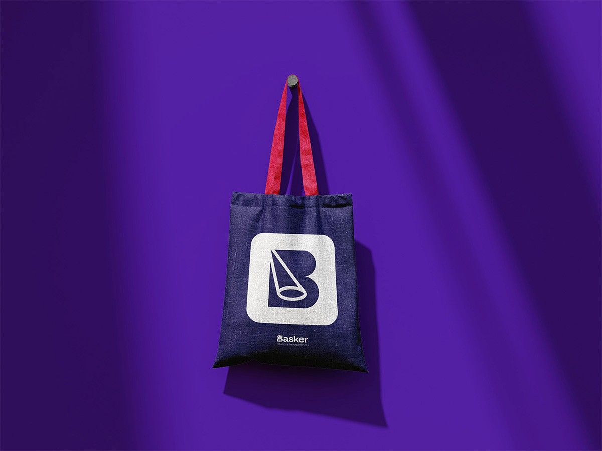 Basker branded tote bag