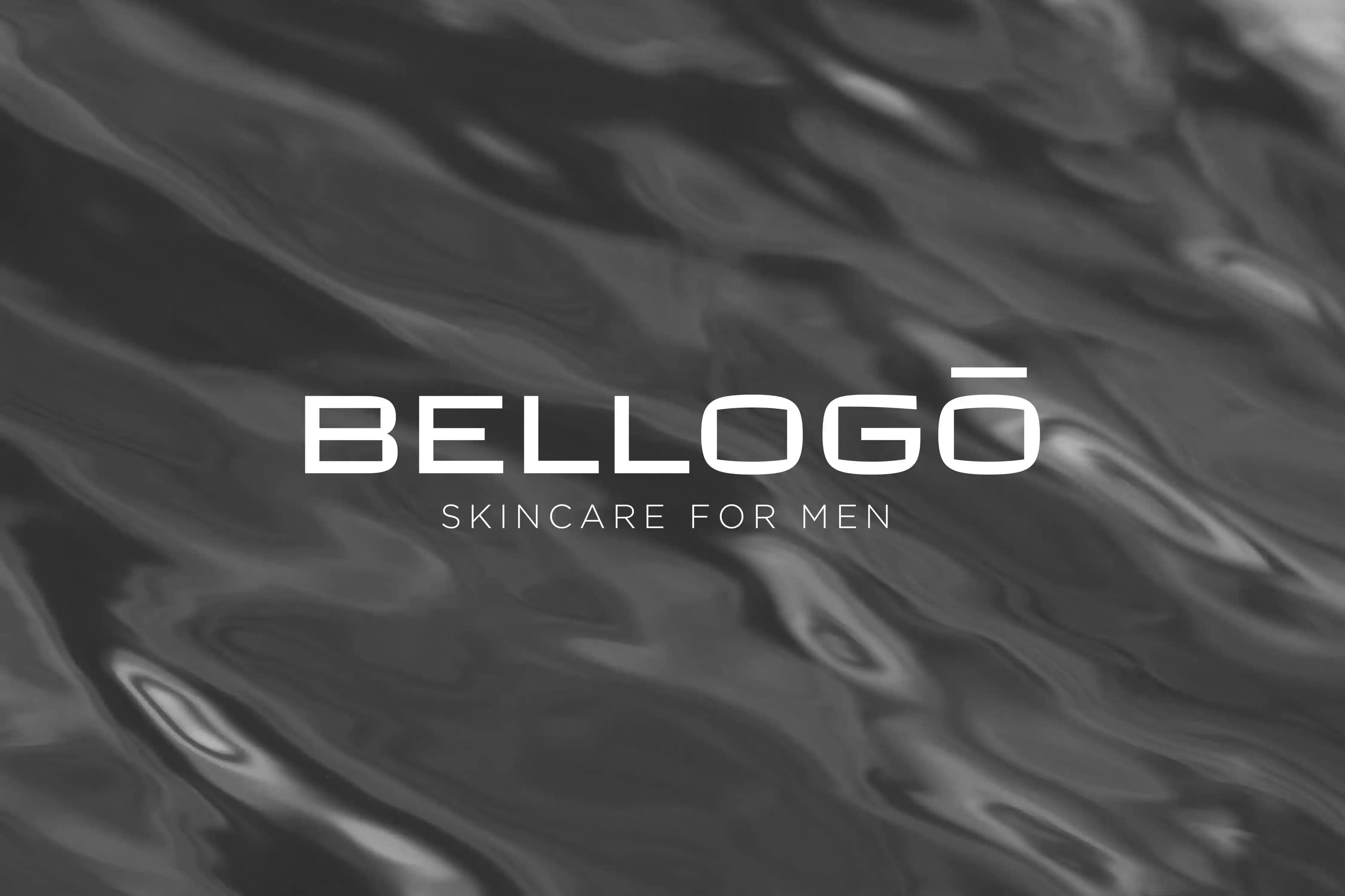 Minimalist black-and-white cosmetic tube with horizontal stripes, centered on a white background and casting a long shadow.