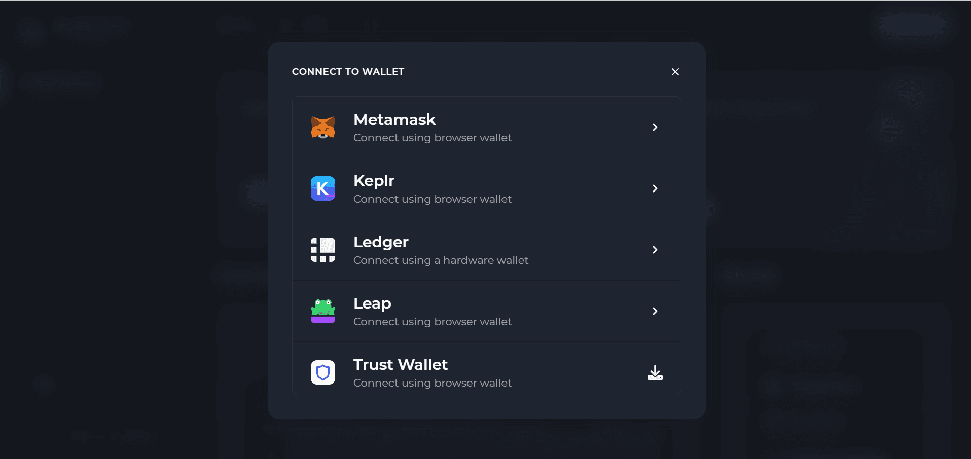 Connect to Leap Wallet