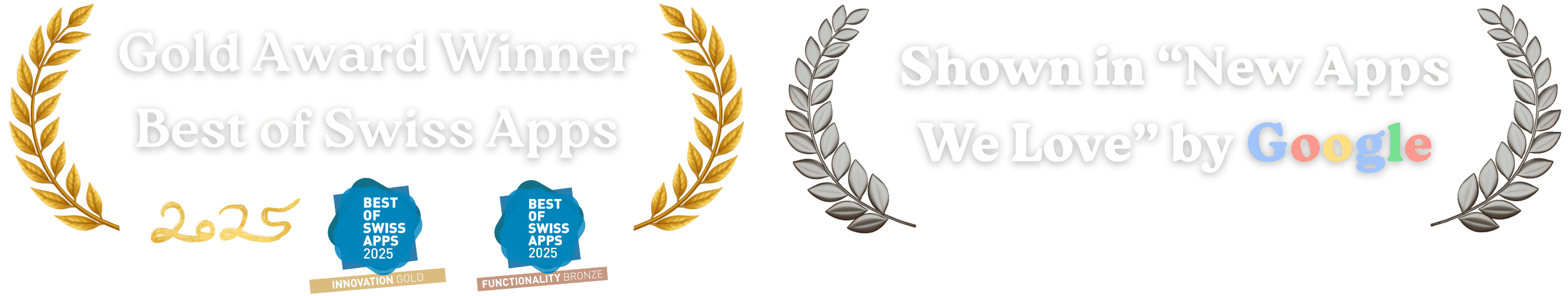 Recently, Eiren AI was featured by Google in “New Apps We Love” — and won Gold in Innovation and Bronze in Functionality at Best of Swiss Apps! 🏆