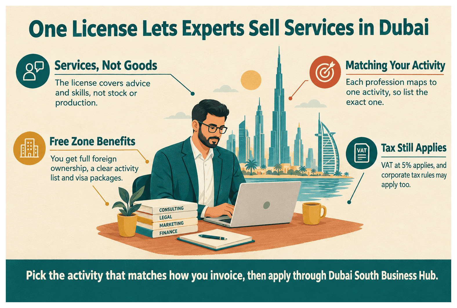 Infographic: What Is a Professional Services License in Dubai South