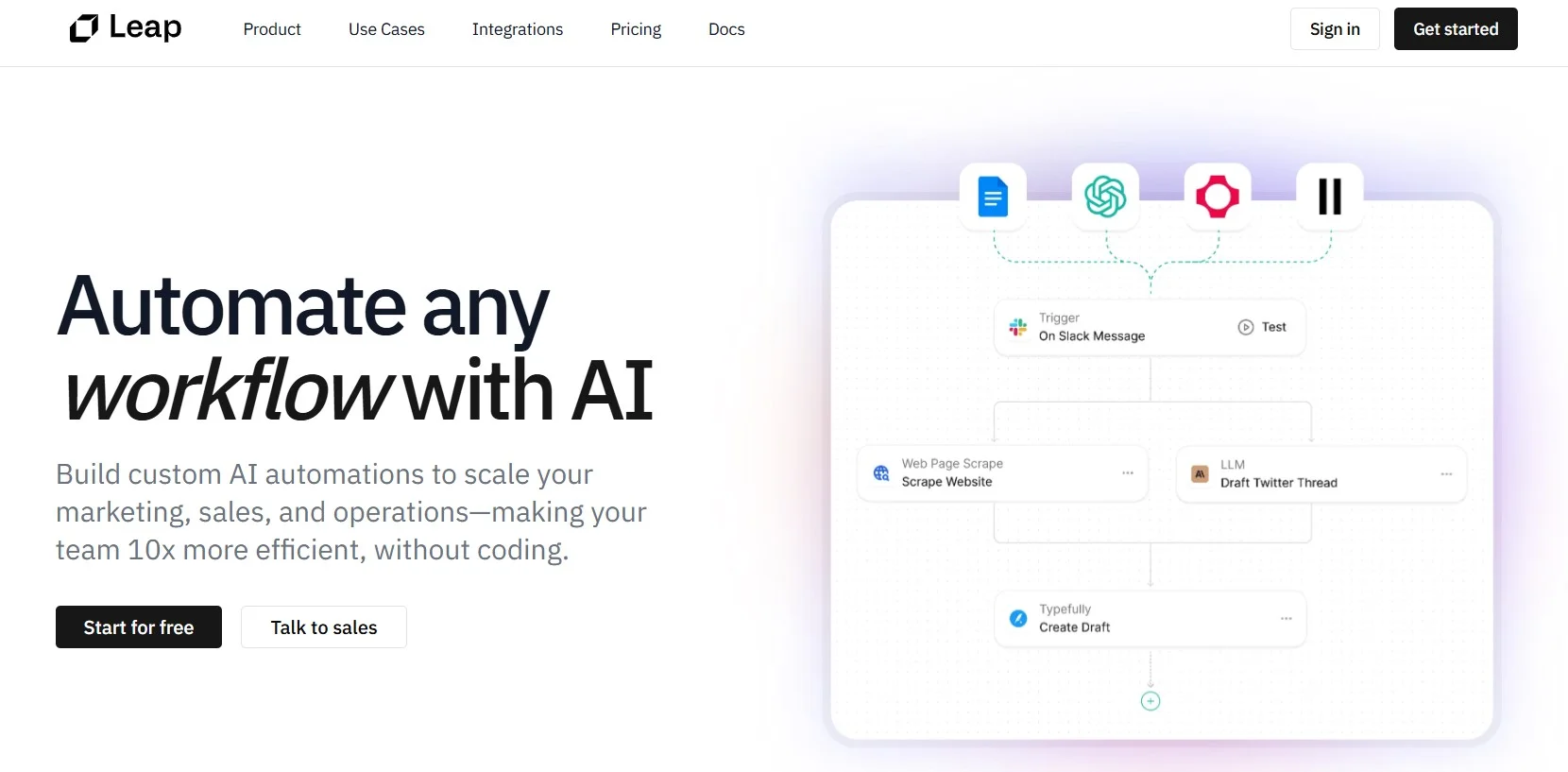 Best AI Websites Built with Framer - Leap AI