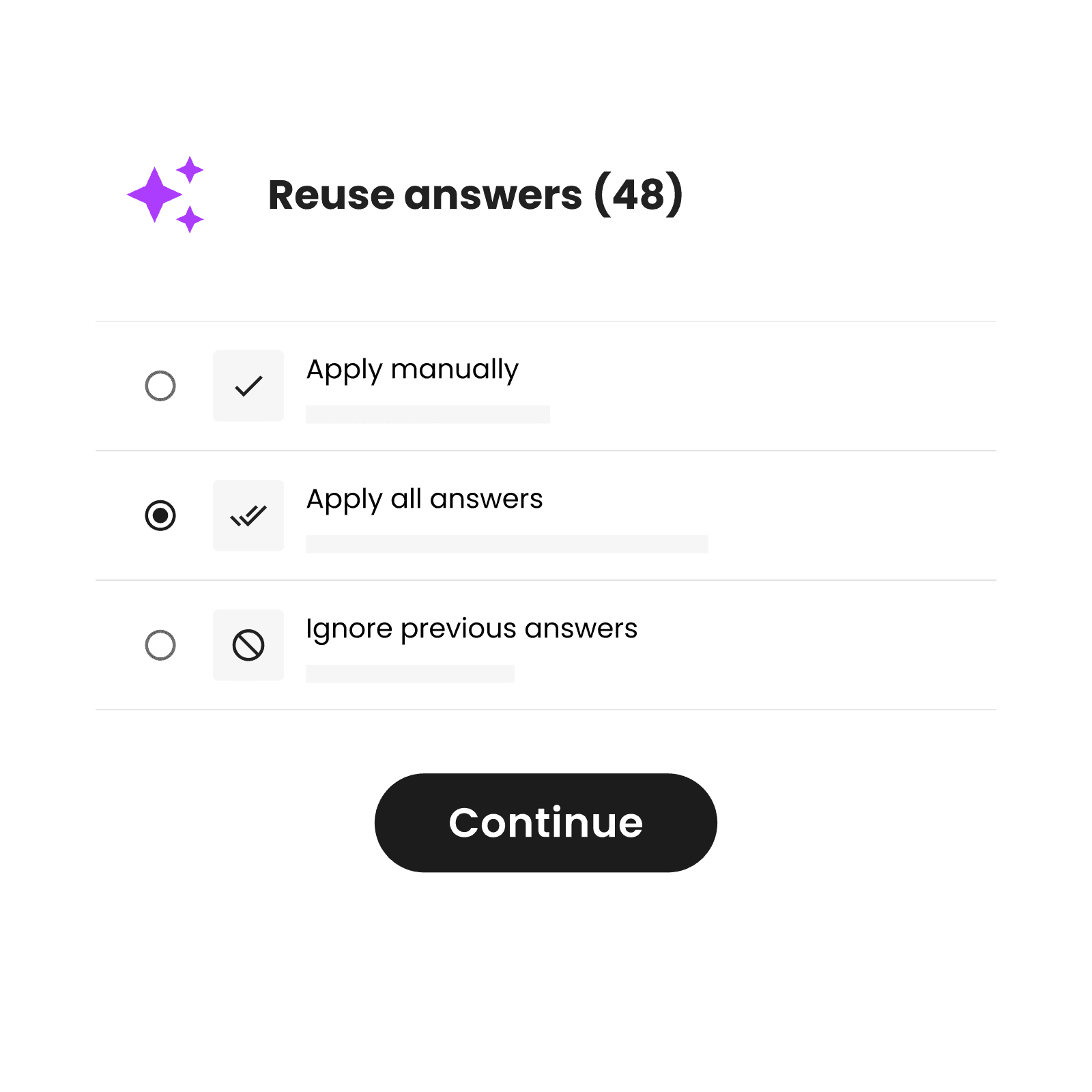 Supplier AI suggested answer : reduce manual work, streamline repetitive tasks