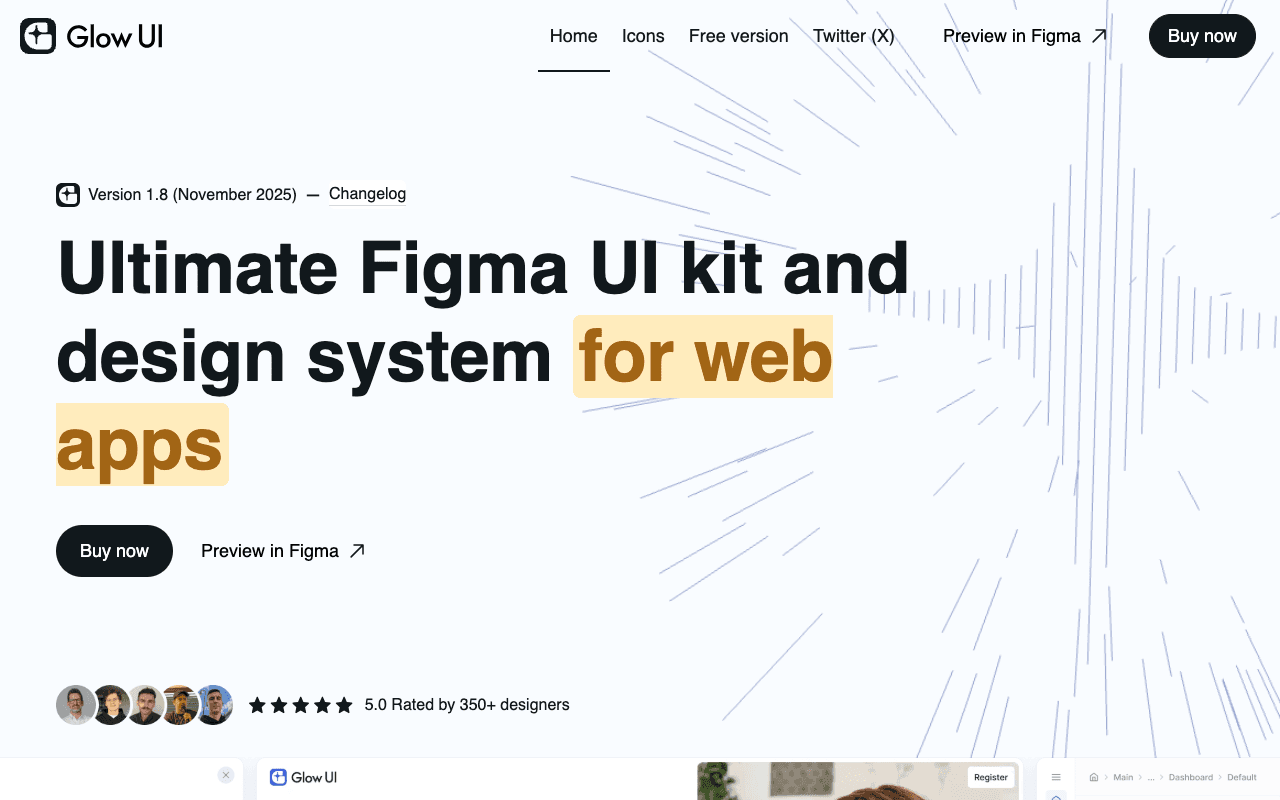 Glow UI екранна снимка