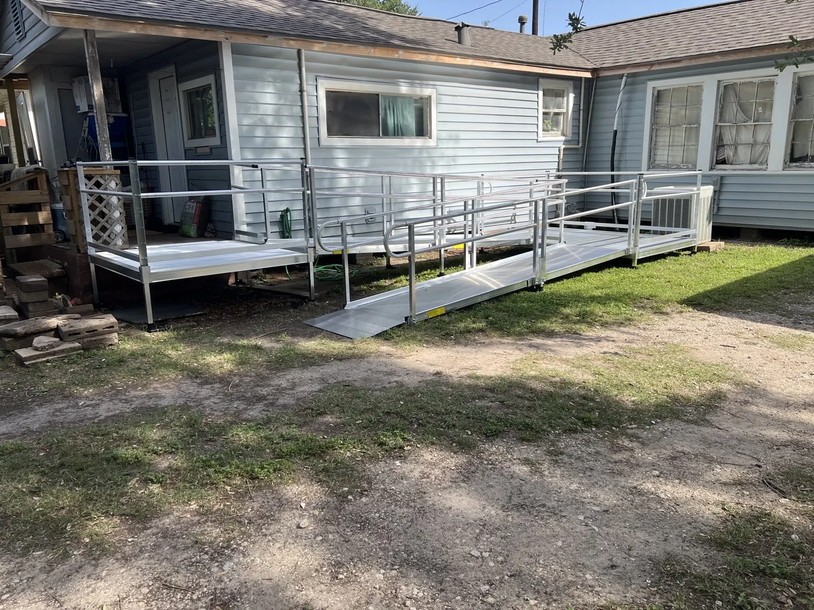 Custom wood wheelchair ramp