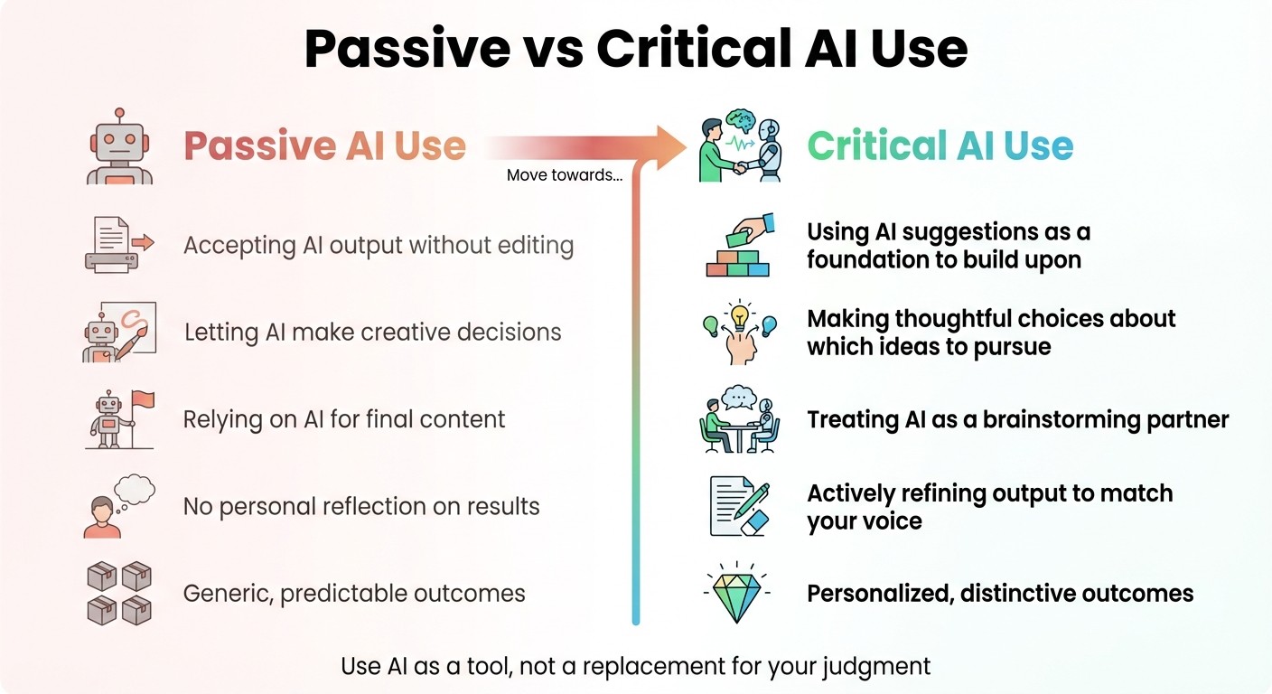 Passive vs Critical AI Use: How to Maintain Creative Control