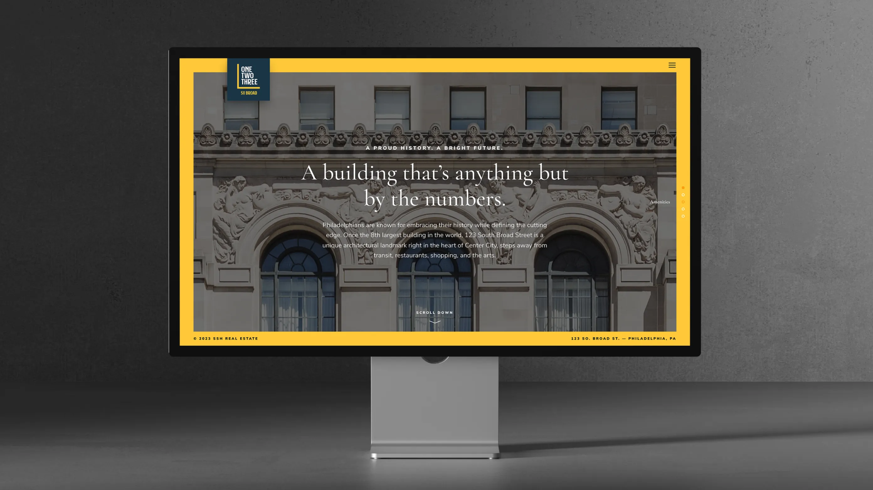 123 S Broad St website design by Armor