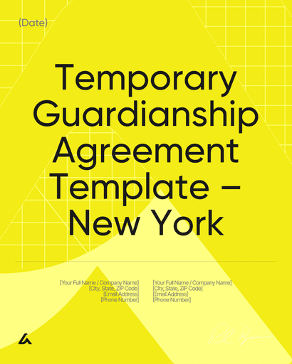 Temporary Guardianship Agreement Template – New York