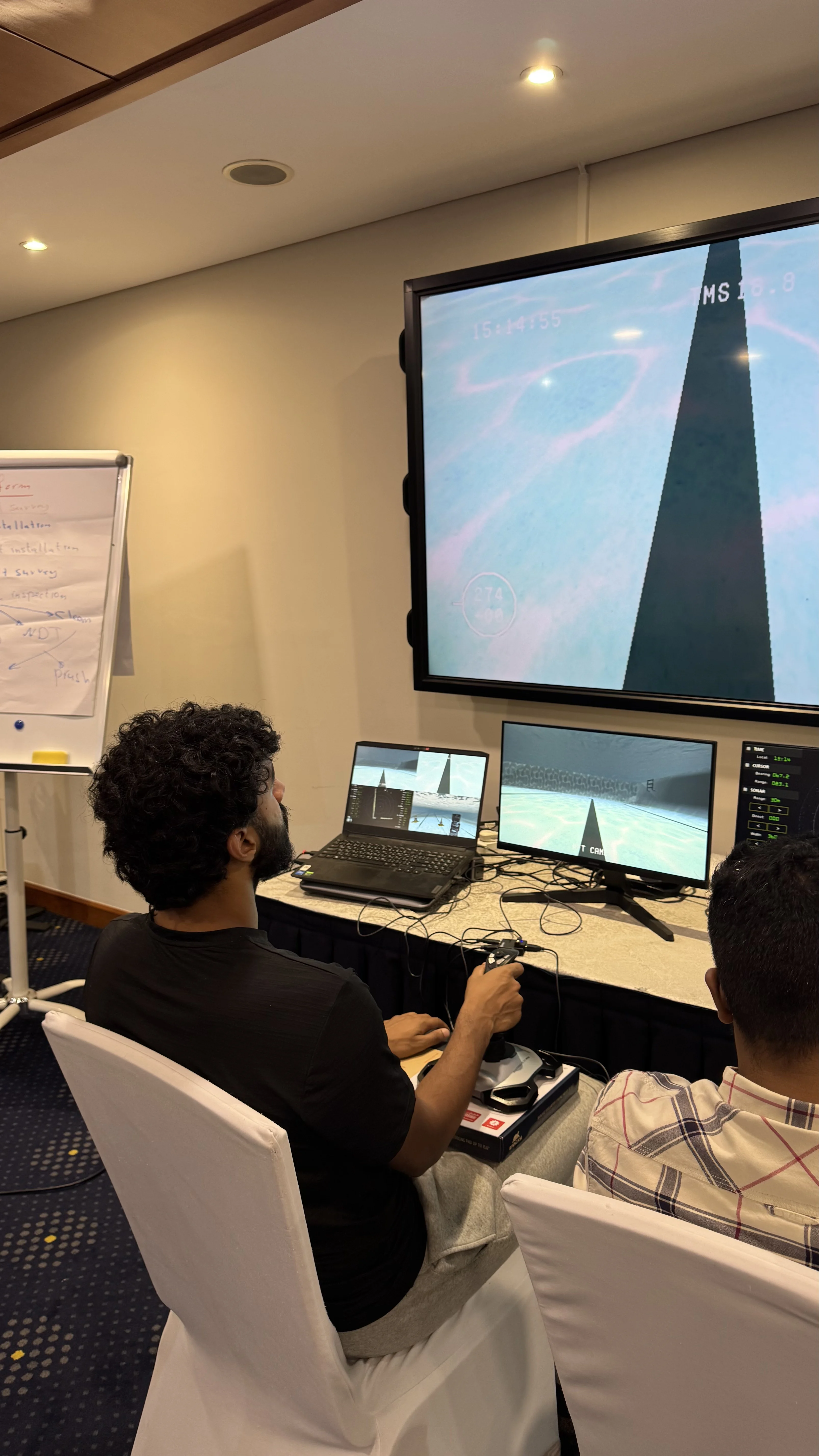 huzaifa learning ROV in screen