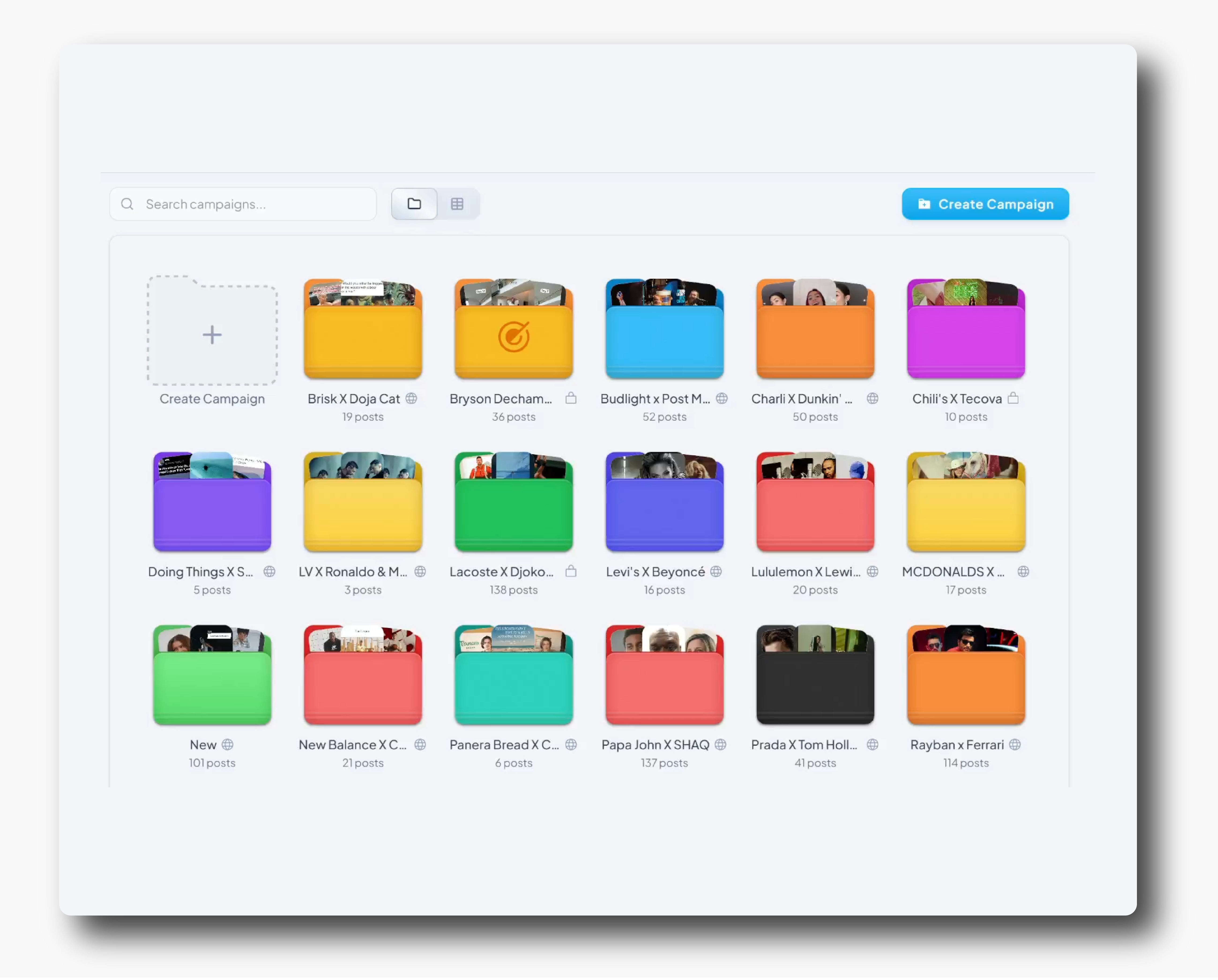 Socialpruf Campaign Folders