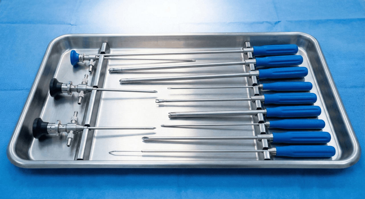 Advanced foot surgery doctor tools for minimally invasive ankle arthroscopy and bunion correction in Dubai.