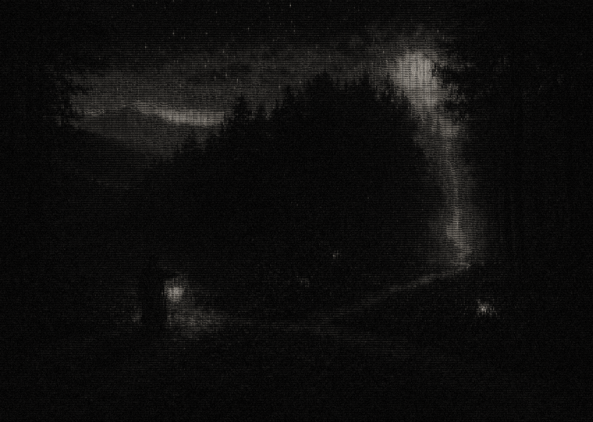 Man walking in the woods, having three different paths in front of him. Sky is glowing with stars in a matrix-numeric style hero image.