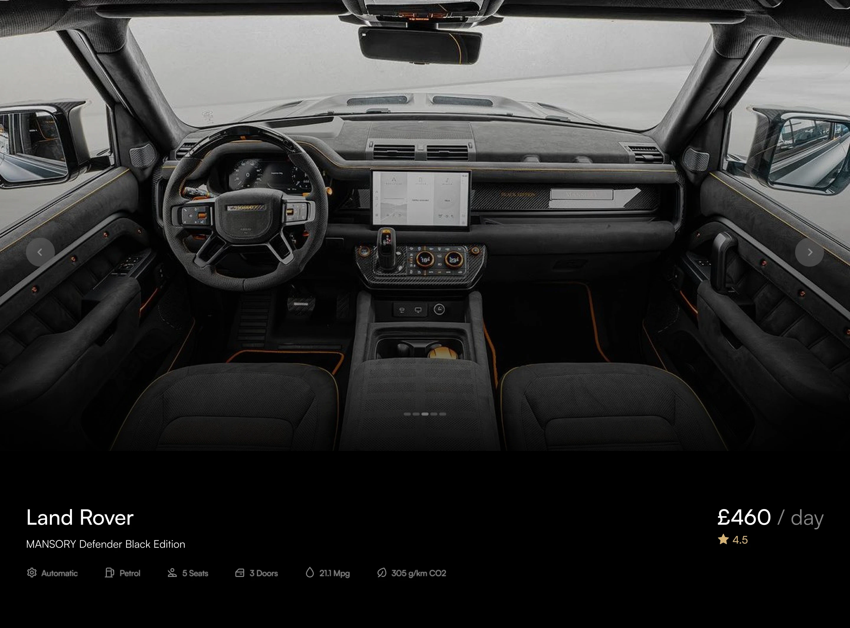 Volce vehicle page desktop design by Prevo