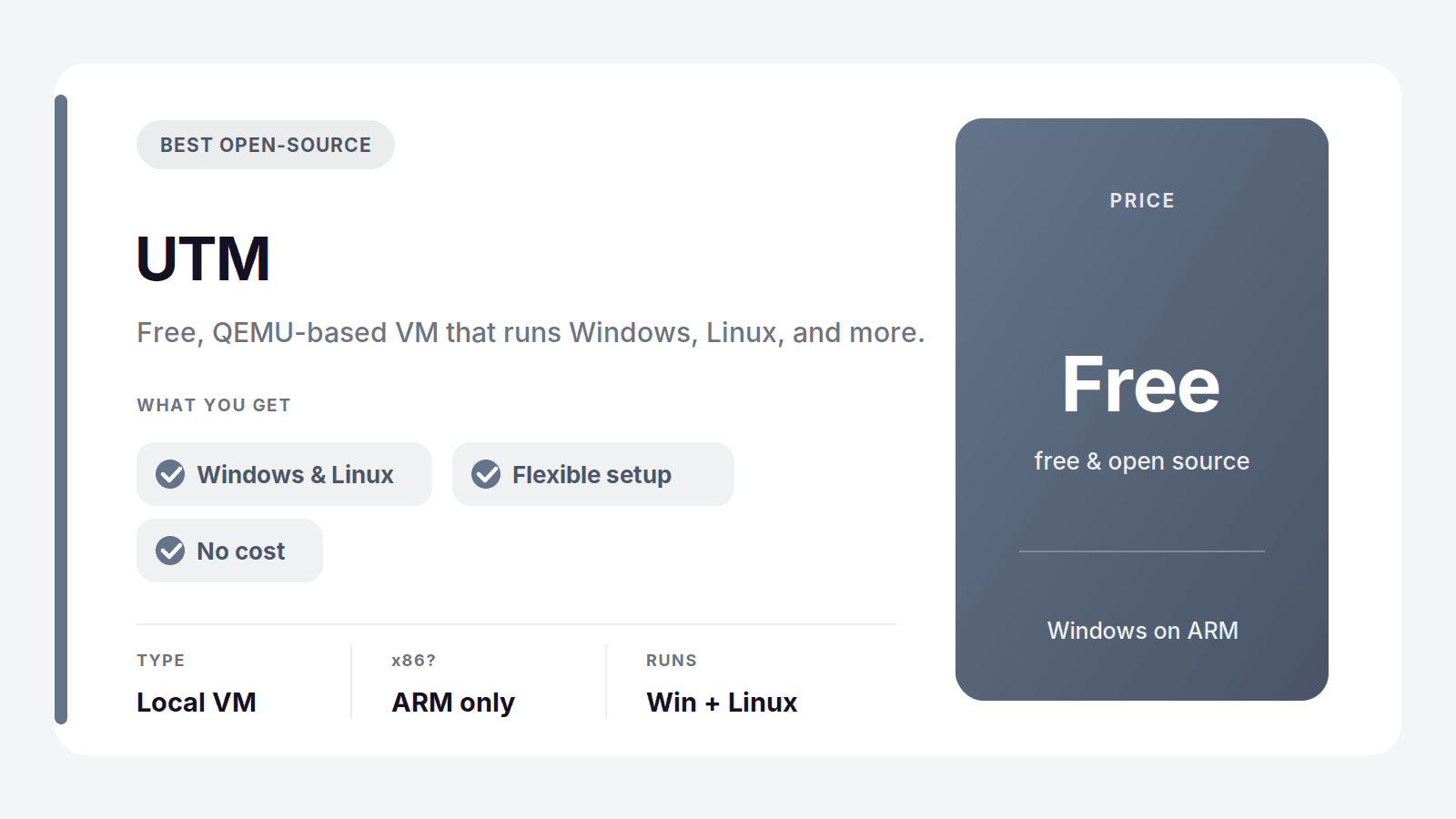 UTM, a free open-source virtual machine and Parallels alternative for Mac