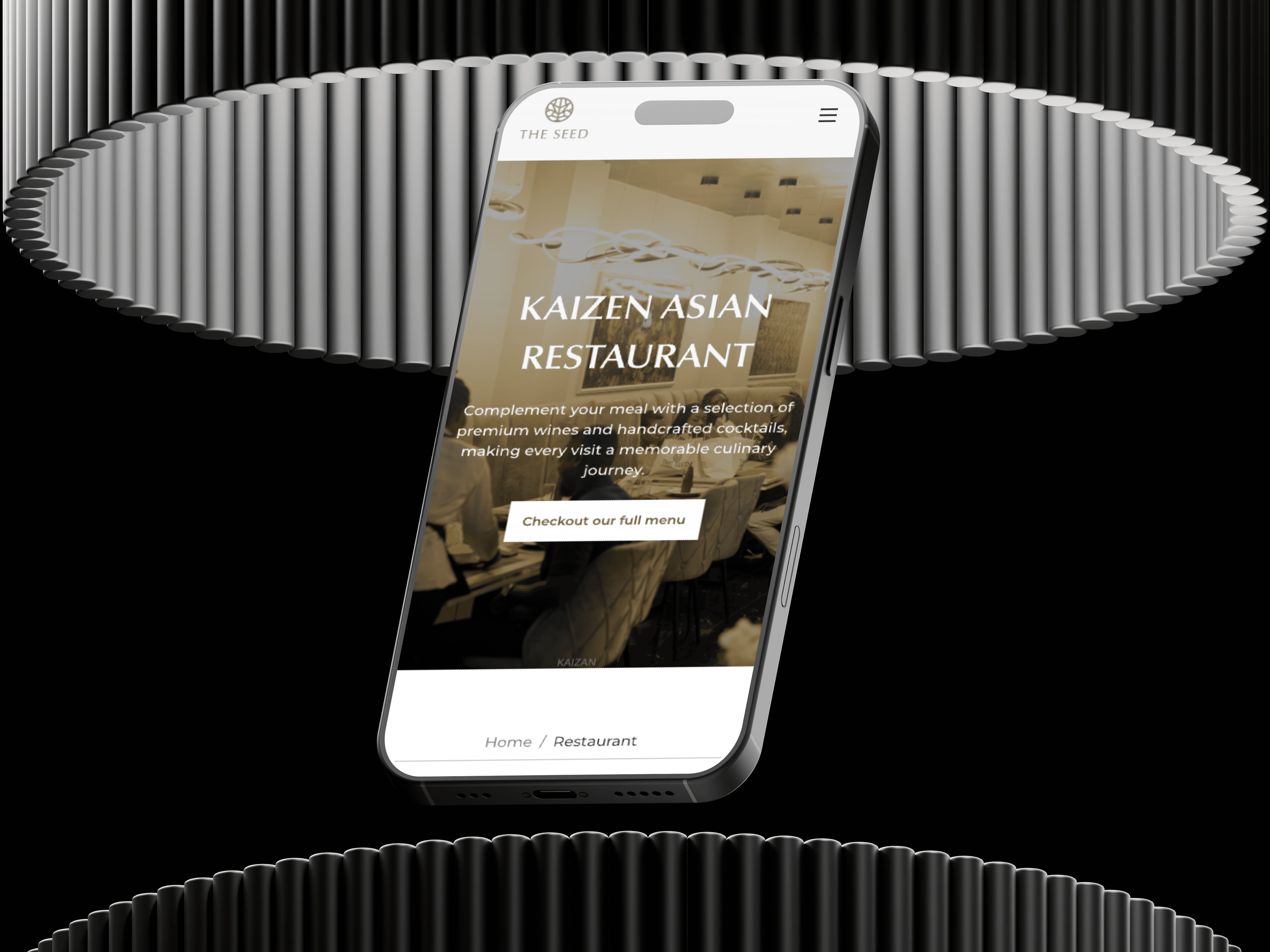 a cell phone on a ledge