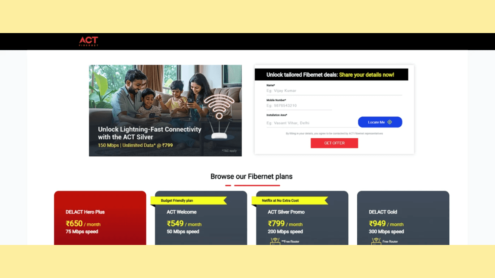 Act fibernet example