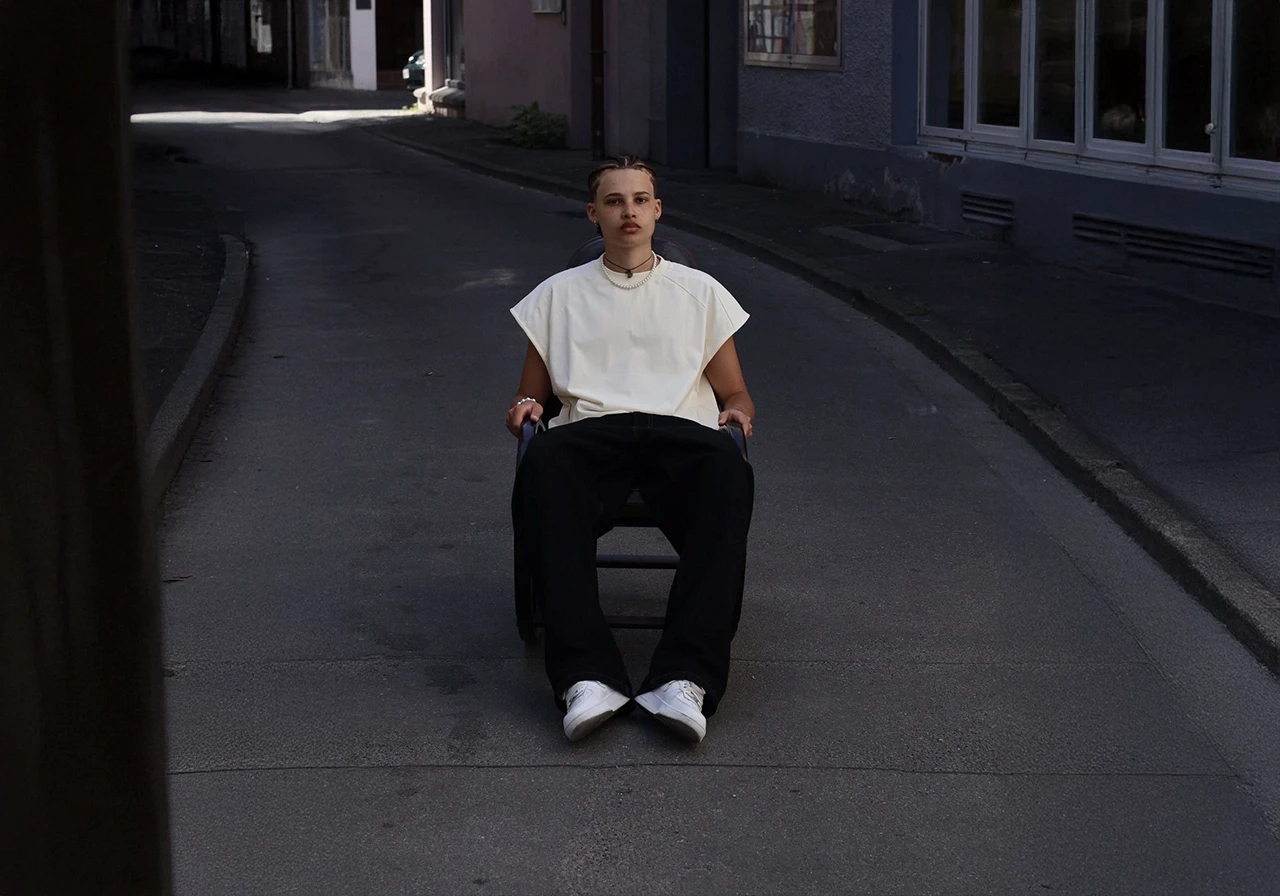 Batch.Works product catalogue book on a work top with a graphic printed image on the front