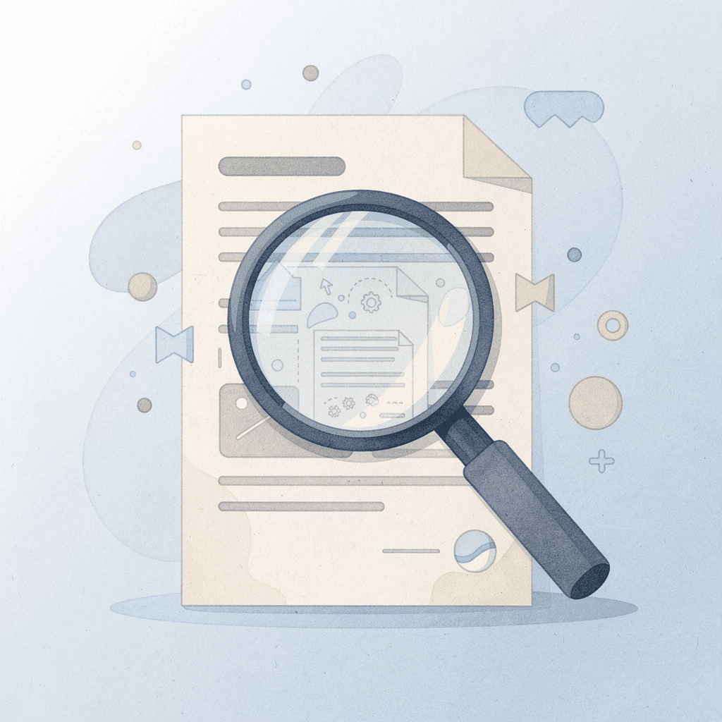 Magnifying glass examining trading platform details for analysis - Futures Prop Firms