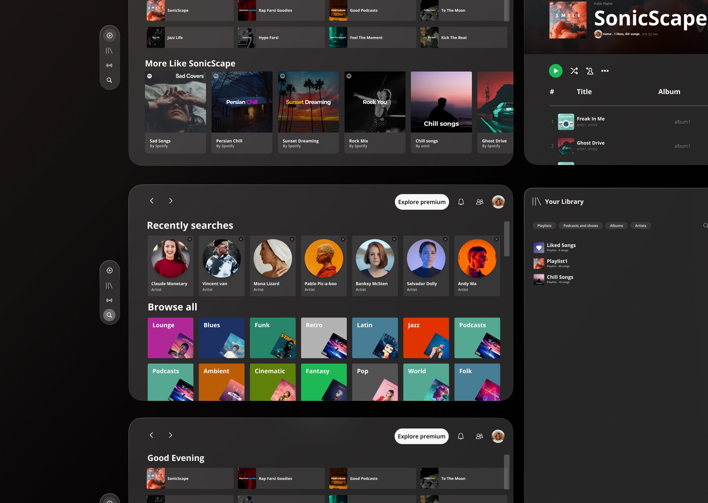 mockup spotify