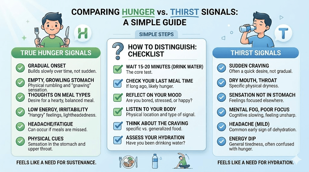 How to tell the difference between hunger and thirst on tirzepatide