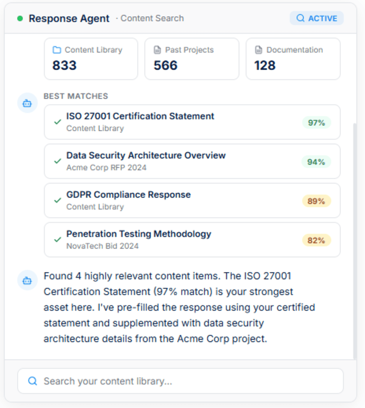 Content Library Agentic Search