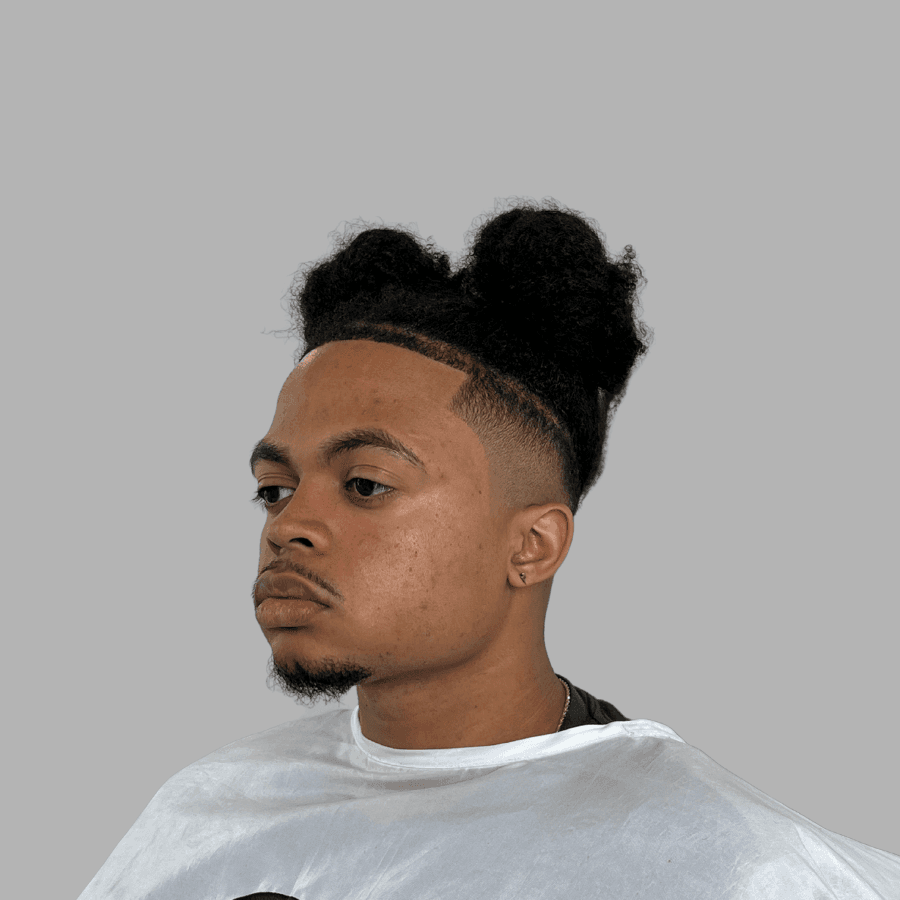 topless man with black beard