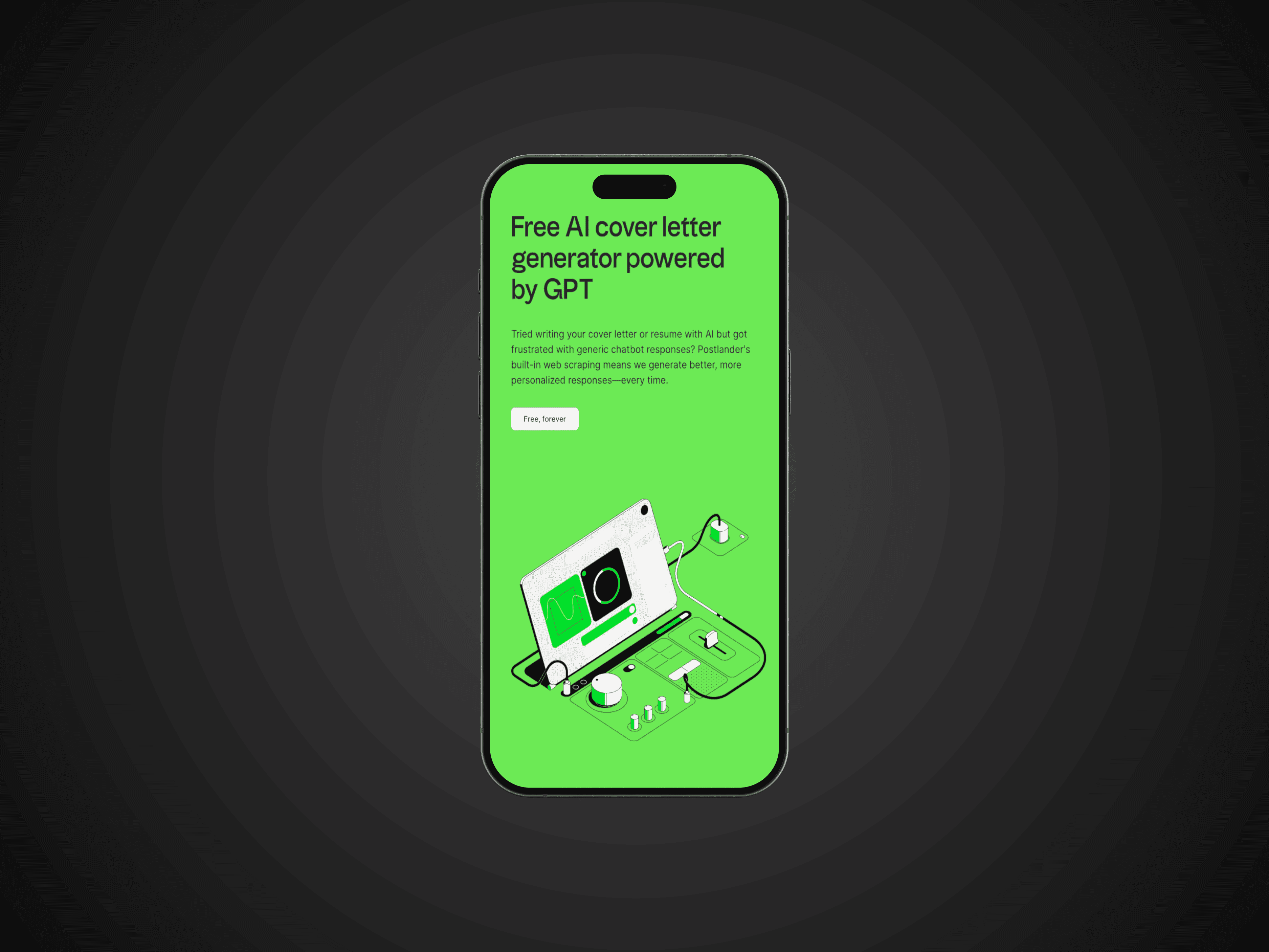 A screenshot from the Stuff page of the website