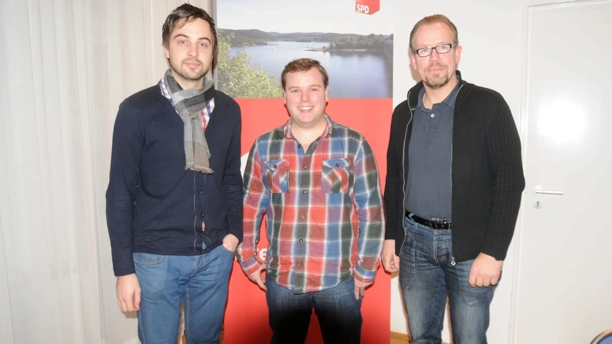 Foto von Florian Hahnl mit ehemaligem SPD Vorsitzenden