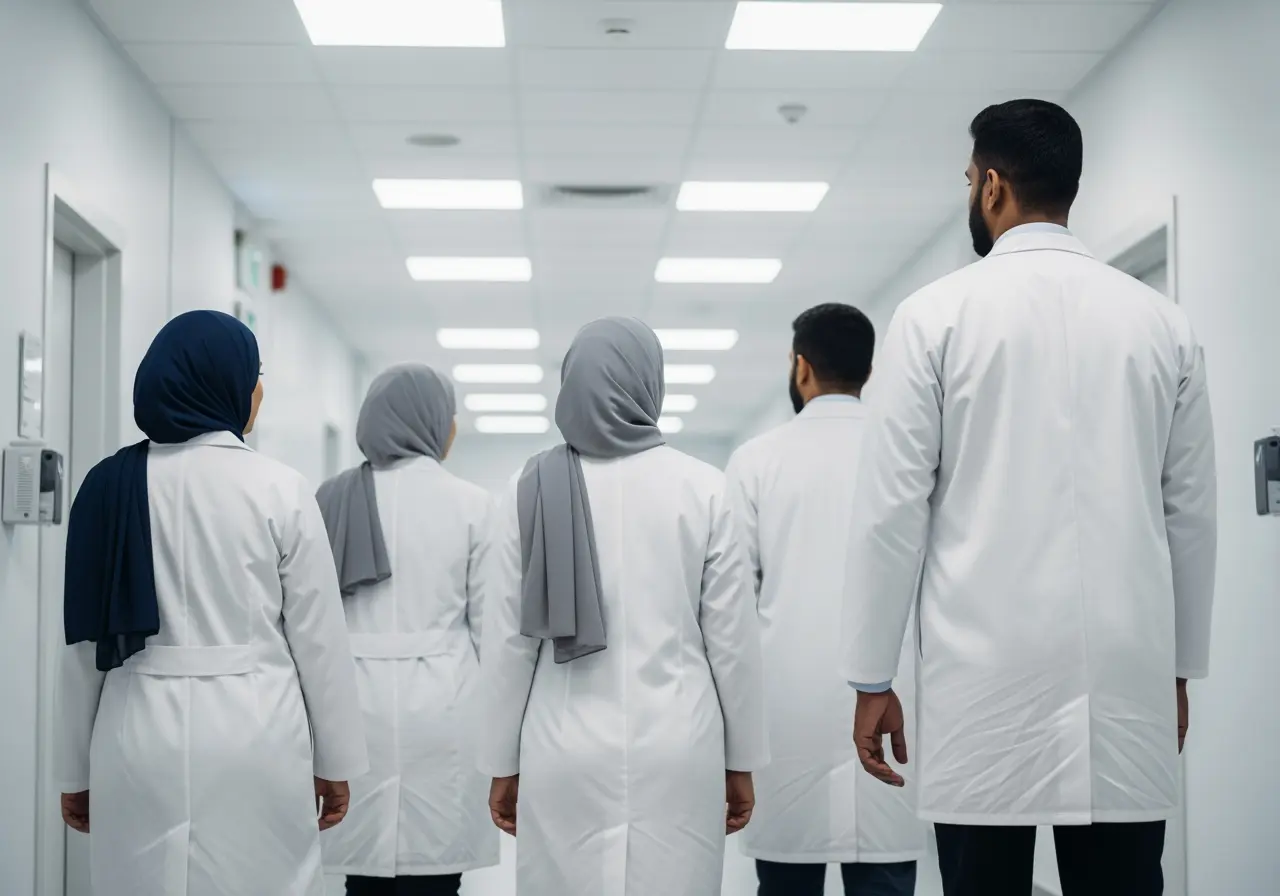 doctors walking in enjab medical centre sharjah al majaz 3 uae