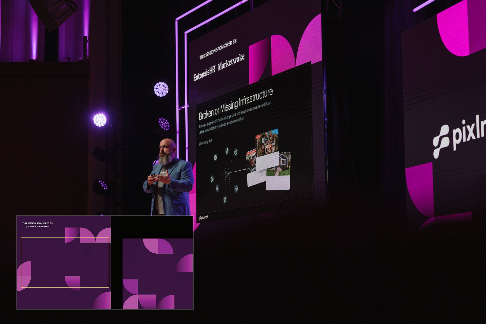 System Range. Utilizing a secondary magenta palette to drive energy for the Startup Showcase segments.