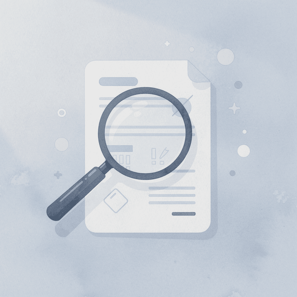 Magnifying glass examining legacy RPG code representing modernization analysis