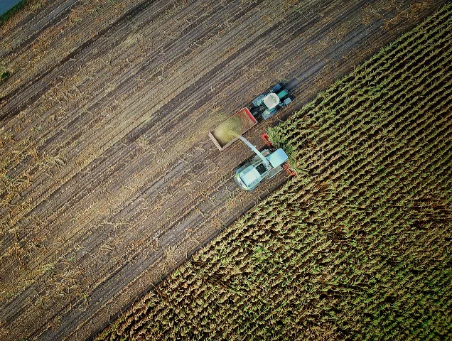 Campo di terra ripreso dall'alto