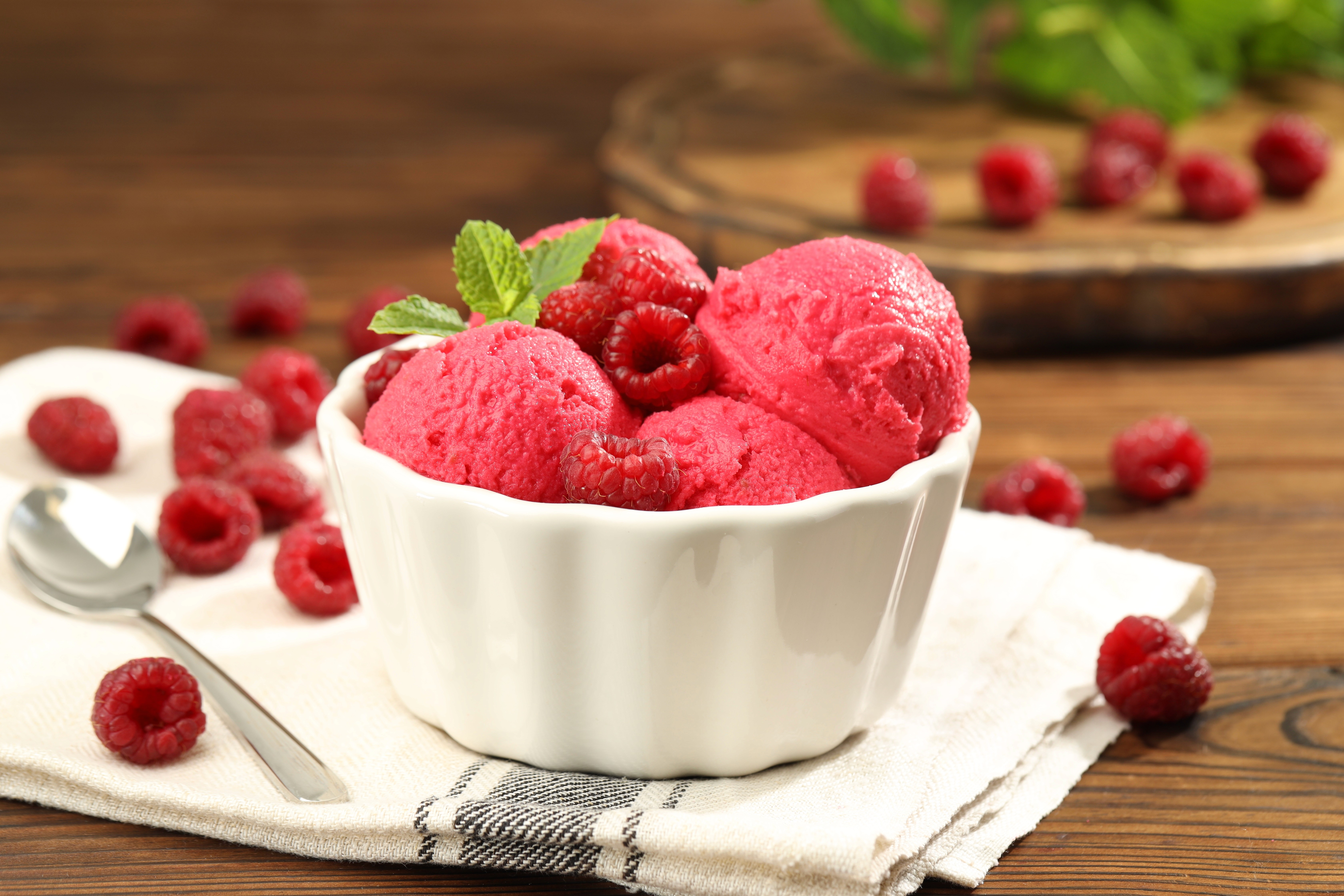 A picture depicting fresh fruit sorbet