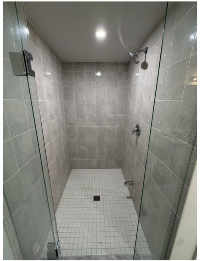 Pink Mosaic Shower Update — after