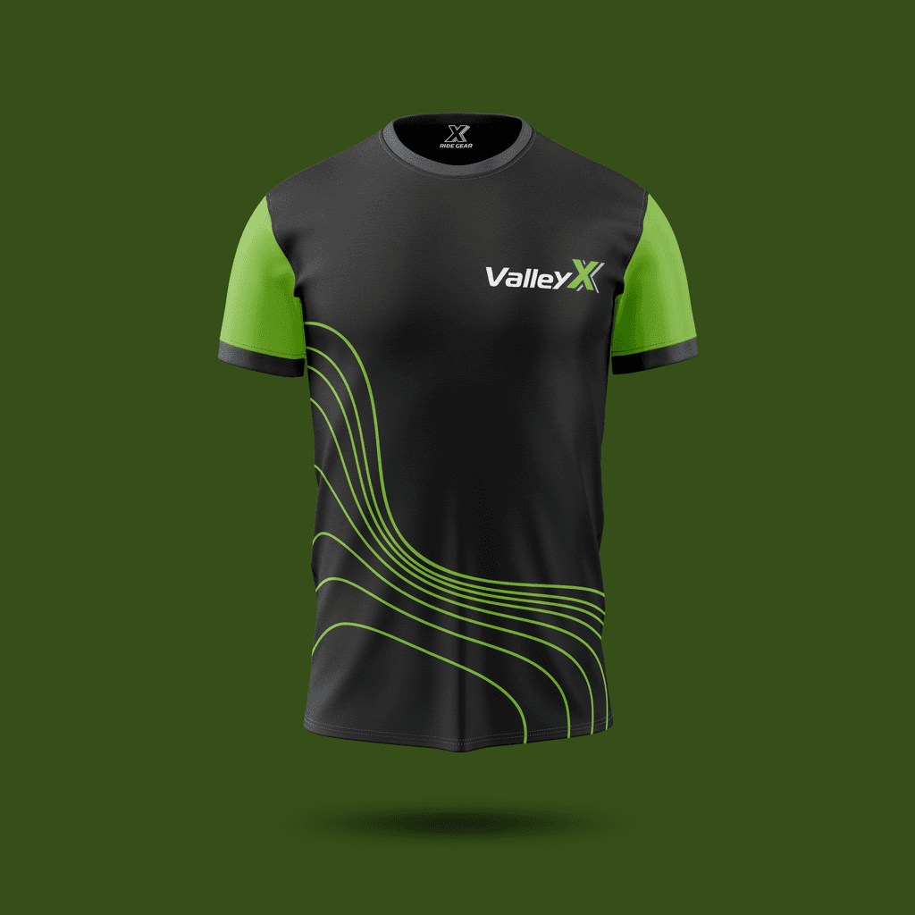 still image of a closeup on the guitar on a green gradient background